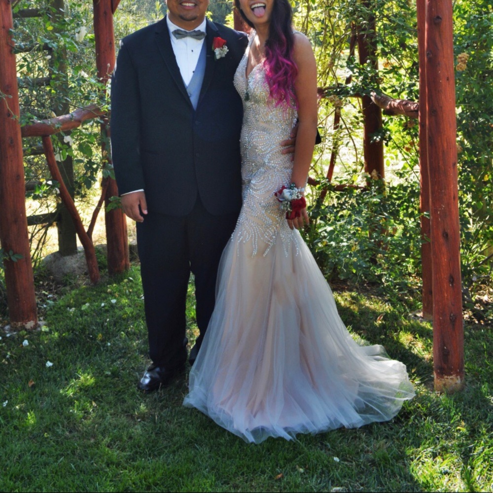 Beaded Mermaid Style Prom Dress